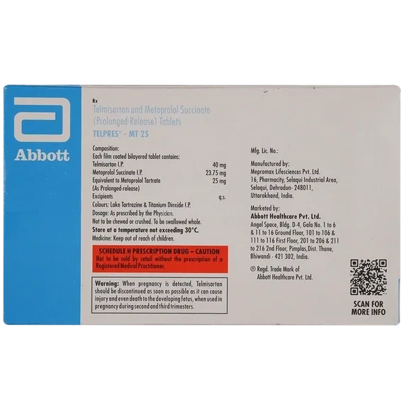 telpres mt 25mg tablet 15's